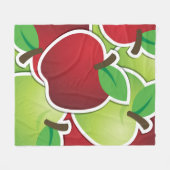 混ファンキー合リンゴ フリースブランケット (正面(横))