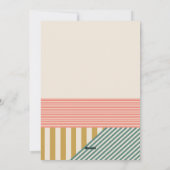 混モダン合ストライプクリスマスパーティー シーズンカード (裏面)