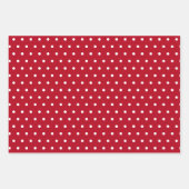 混モダン赤と白合したクリスマスツリー ラッピングペーパーシート (正面2)