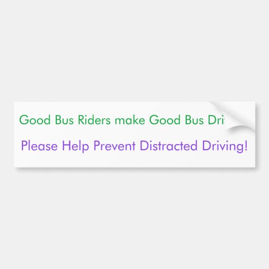 混乱させる印かステッカーを運転します バンパーステッカー (正面)