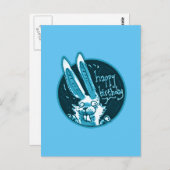 混乱しおもしろいたウサギはハッピーバースデー漫画 ポストカード (正面/裏面)