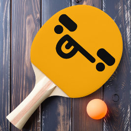 混乱したいけな顔オレンジ卓球ラケット 卓球ラケット