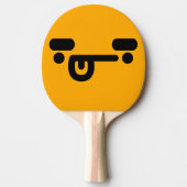 混乱したいけな顔オレンジ卓球ラケット 卓球ラケット (正面)