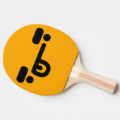 混乱したいけな顔オレンジ卓球ラケット 卓球ラケット (横)