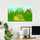 混乱したカタツムリのポスター ポスター (ホームオフィス)