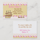 混乱したケーキのベーカリーの名刺 名刺 (正面/裏面)