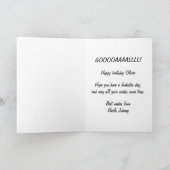 混乱したサッカーゴールキーパー カード (内部)