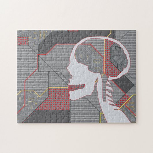 混乱したハートの論理頭蓋骨 ジグソーパズル (横)
