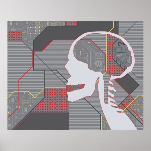 混乱したハートの論理頭蓋骨 ポスター (正面)