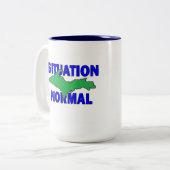 混乱したマグの上 ツートーンマグカップ (正面左)