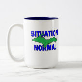 混乱したマグの上 ツートーンマグカップ (左)