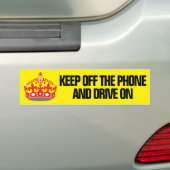 混乱したメールや文字を打つドライ保バ(電話ドライブ外) バンパーステッカー (車上)