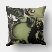 "混乱した動きのある静止した生活"、装飾用クッション クッション (裏面)