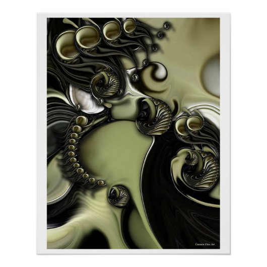 「混乱した動きのある静物画」、光沢のあるポスター ポスター (正面)