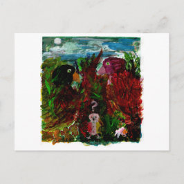 混乱した小鳥はがき ポストカード