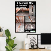 混乱した屋根裏部屋は完全にゾーンの遺物を台無しにすることができる ポスター (ホームオフィス)