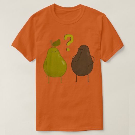 混乱した梨のアボカド Tシャツ (デザイン正面)