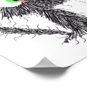 混乱した猫白 ポスター (角)