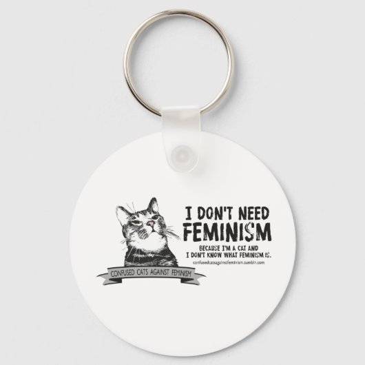 混乱した猫（明るい色の製品） キーホルダー (正面)