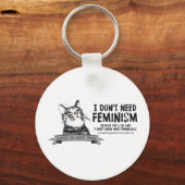 混乱した猫（明るい色の製品） キーホルダー (正面)