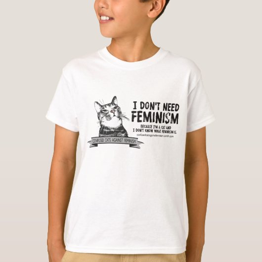 混乱した猫(明るい色の製品) Tシャツ (正面)