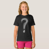 混乱した落書きの疑問符のカオスと過剰思考 Tシャツ (正面フル)