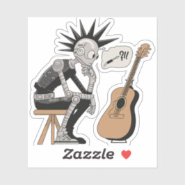 混乱した音楽ロボット シール