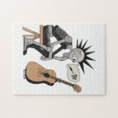 混乱した音楽ロボット ジグソーパズル (横)