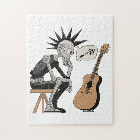 混乱した音楽ロボット ジグソーパズル (縦)