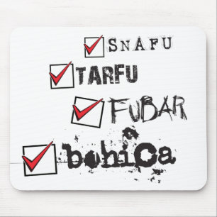 混乱したTARFU FUBAR BOHICAのマウスパッド マウスパッド