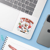 混乱と炭水化物で走る!面白いアヒル シール (ノートパソコンとiPhone)