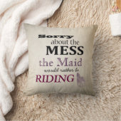 混乱について残念女中の乗馬 クッション (ブランケット)