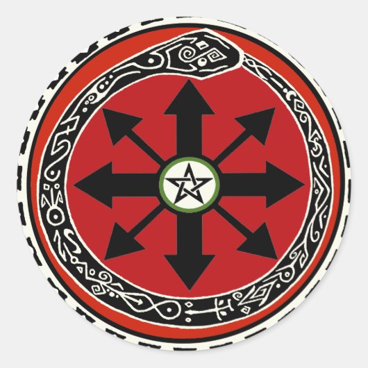 混乱の魔術のシンボル ラウンドシール (正面)