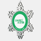 混乱をもたらして下さい スノーフレークピューターオーナメント (右)