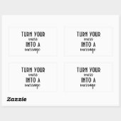 混乱をメッセージに変える 長方形シール (シート)