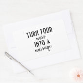 混乱をメッセージに変える 長方形シール (封筒)