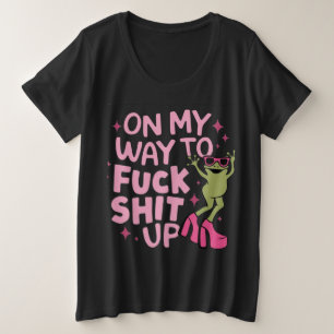 混乱を引き起こす途中で プラスサイズTシャツ