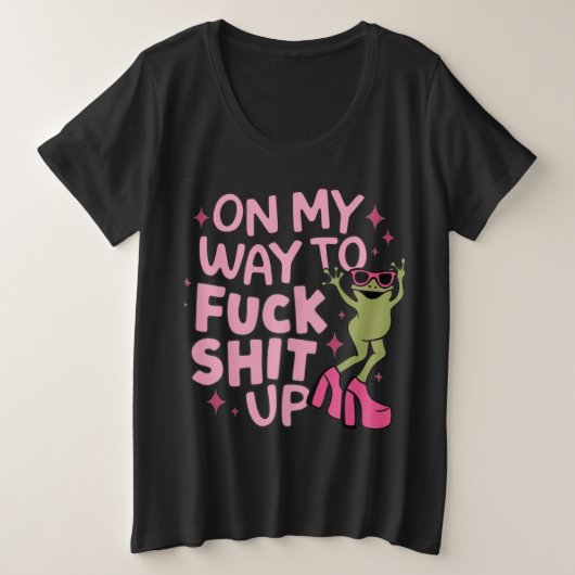 混乱を引き起こす途中で プラスサイズTシャツ (デザイン正面)