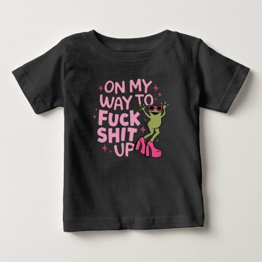 混乱を引き起こす途中で ベビーTシャツ (正面)