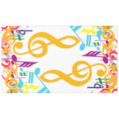 混乱カラフルした音符 テーブルクロス (正面(横))