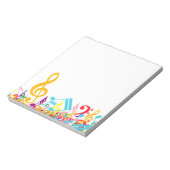 混乱カラフルした音符 ノートパッド (回転)