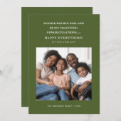 混乱コロナウイルスホリデーグリーティンググリーン 案内状 (正面/裏面)