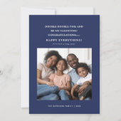 混乱コロナウイルスホリデーグリーティングブルー 案内状 (正面)