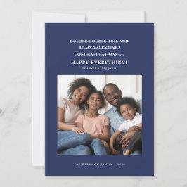 混乱コロナウイルスホリデーグリーティングブルー 案内状