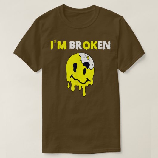 混乱スマイル目に見えない病気に罹った Tシャツ (デザイン正面)