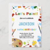 混乱用ホワイトドレ絵を描ス招待状 招待状 (正面)