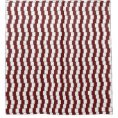 混乱線ボルドー シャワーカーテン (正面)