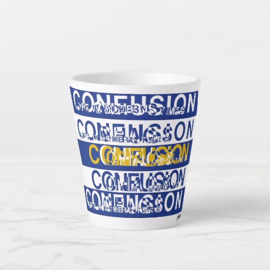 混乱 カフェラテマグ (正面)