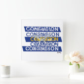 混乱 スクエア壁時計 (ホーム)