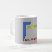 混乱/ミレニアルのマグカップ コーヒーマグカップ (正面左)